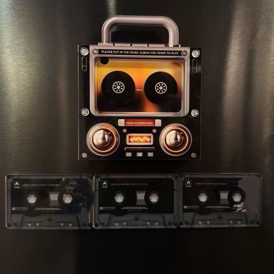 DIY Fridge Cassette Player + 3 Tapes Fridge Magnet