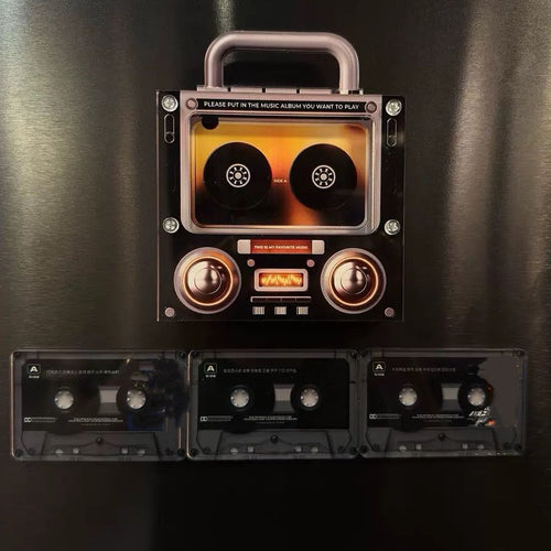 DIY Fridge Cassette Player + 3 Tapes Fridge Magnet